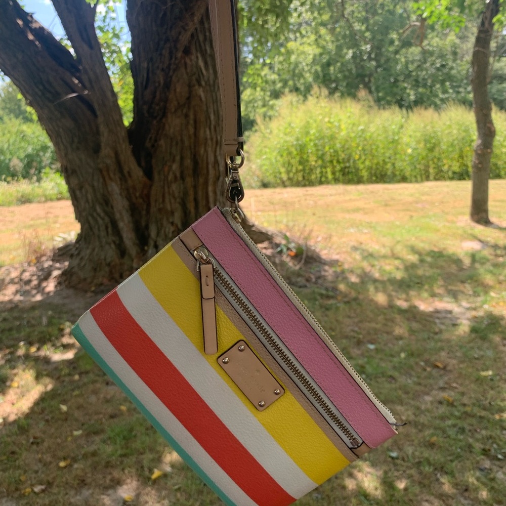 Kate Spade Multicolor Striped Wristlet